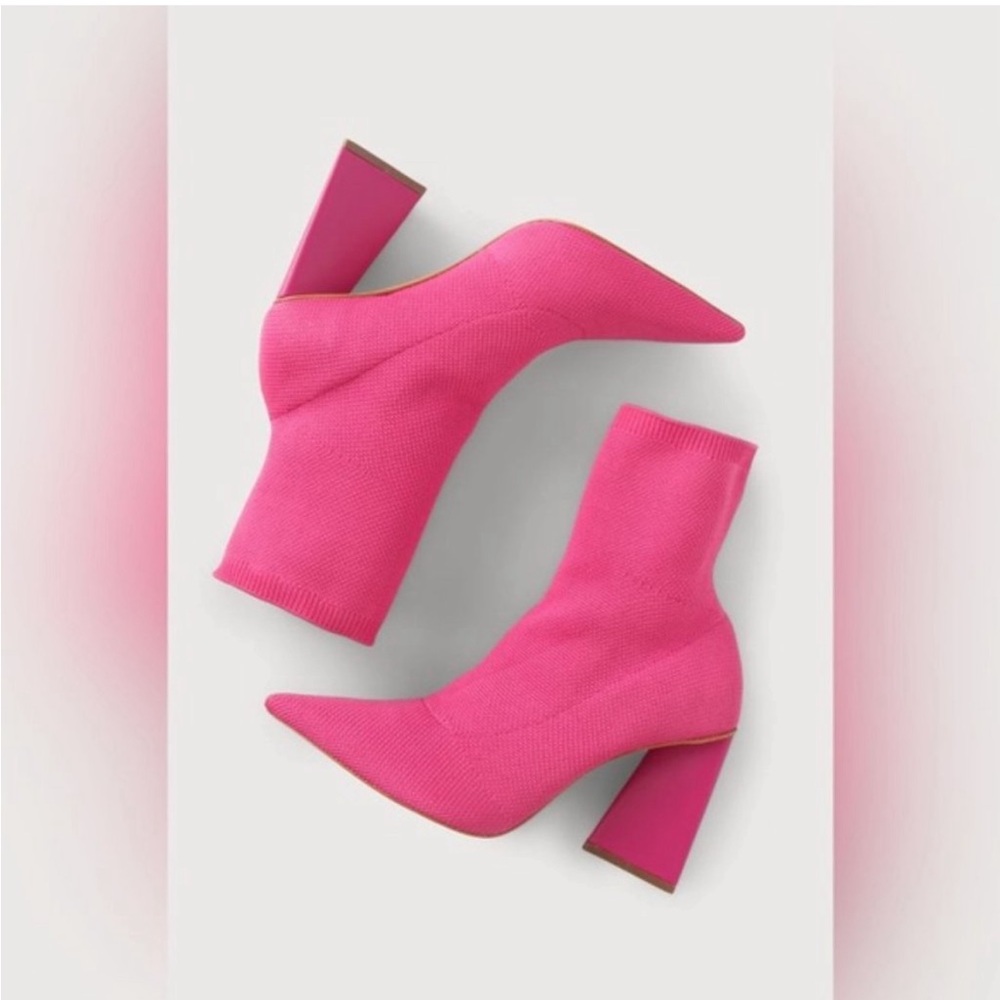 SCHUTZ Marila Knit Hot Pink Boots - Picture 10 of 12